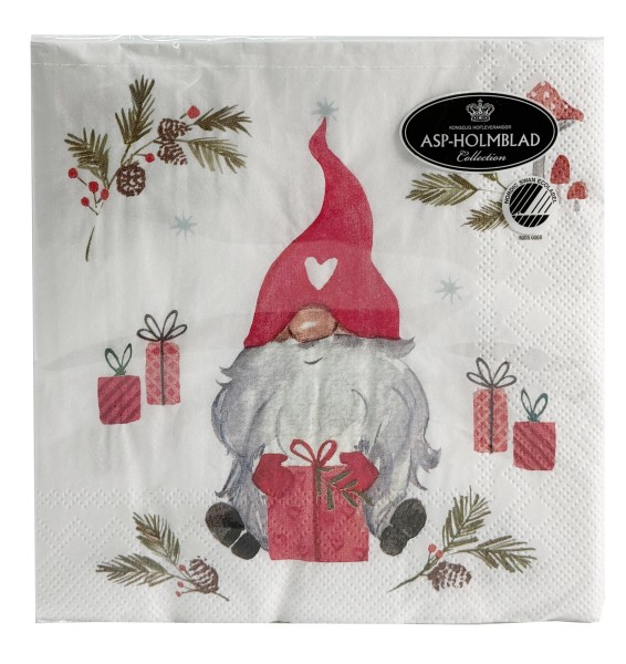 Servietten "Wichtel mit Geschenk"