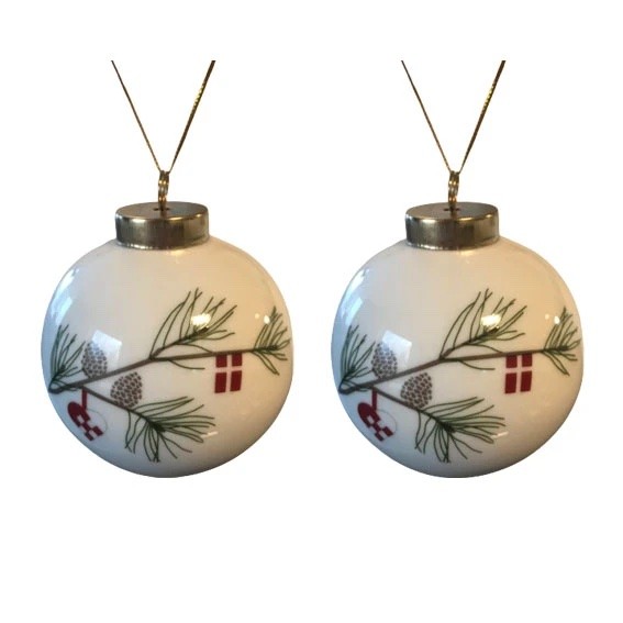 Weihnachtsbaumkugel Dannebrog 2er Set