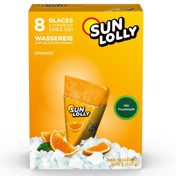 Sun Lolly Wassereis Orange
