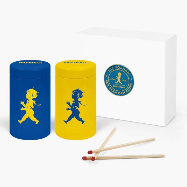 Solstickan Streichhölzer 2er Dose Geschenkverpackung