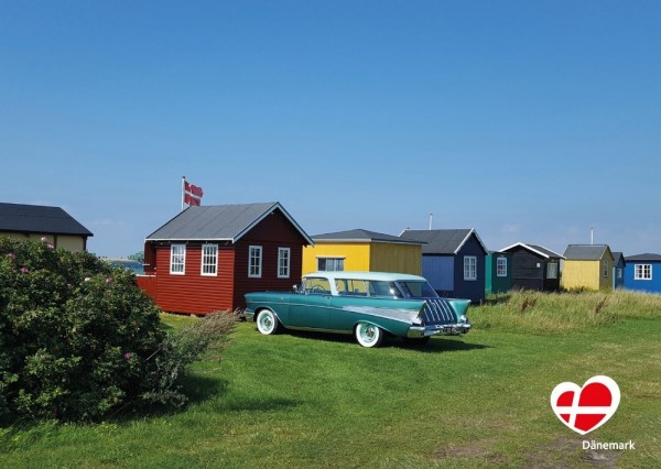 Postkarte "Badehäuser bei Ærøskøbing"