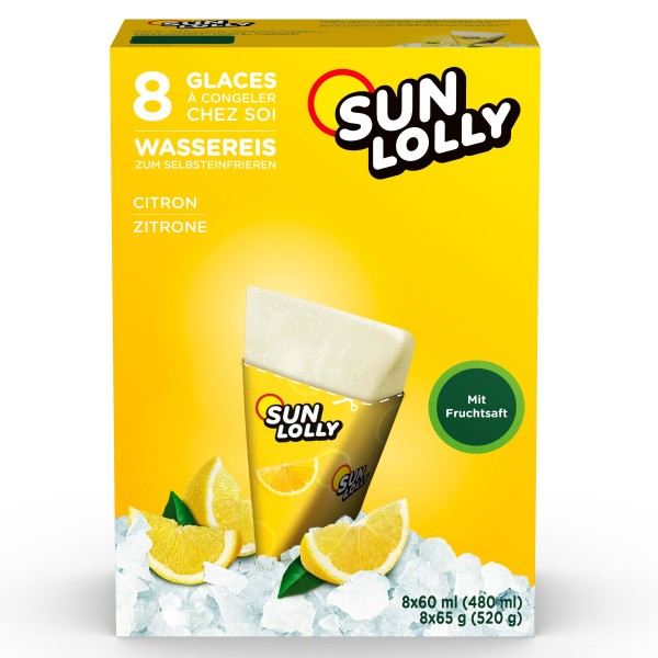 Sun Lolly Wassereis Zitrone