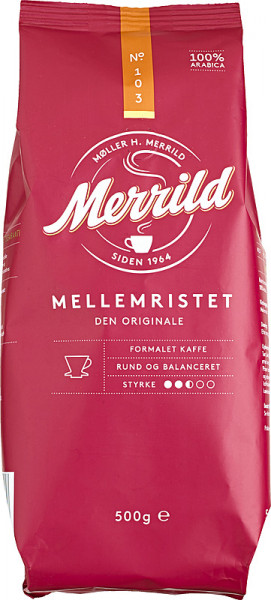 Merrild Mellemristet 103 Kaffee gemahlen