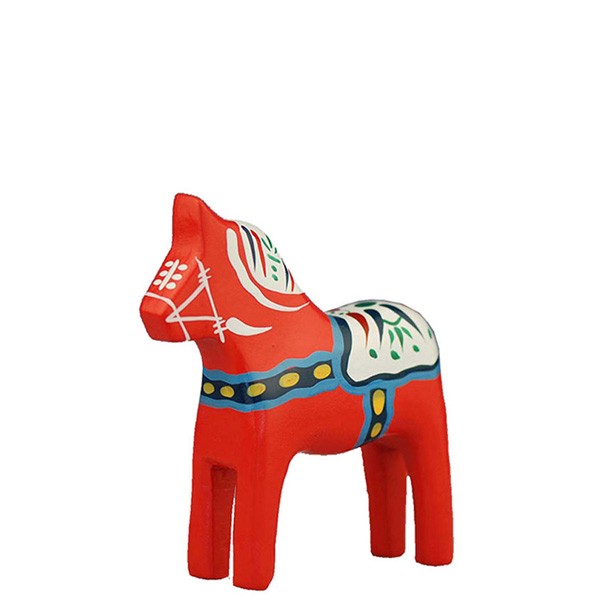 Holzfigur Pferd Dalahäst klein