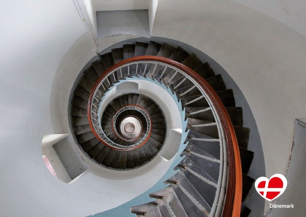 Postkarte "Treppe im Leuchtturm in Nr. Lyngvig"