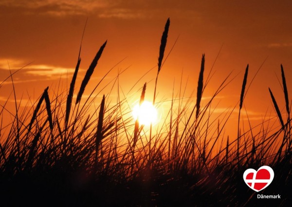 Postkarte "Sonnenuntergang in Løkken"