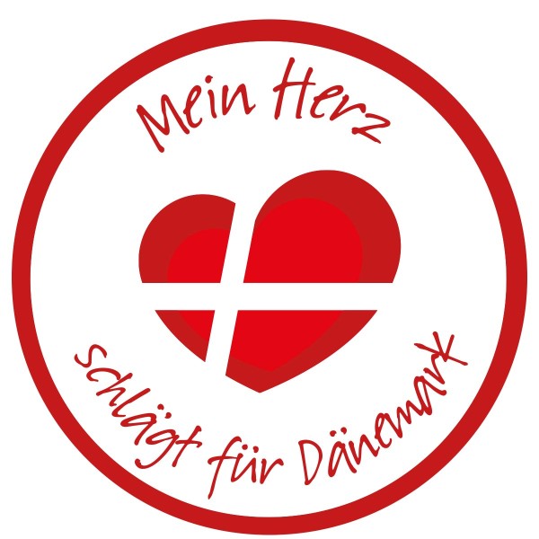 Aufkleber "Mein Herz schlägt für Dänemark" groß Outdoor