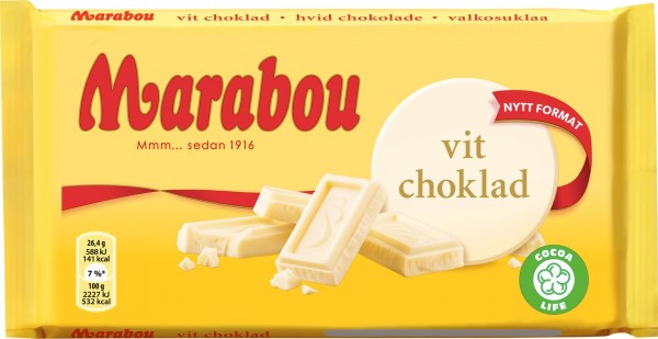Marabou Vit Choklad - weiße Schokolade 185g