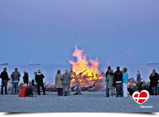 Postkarte "Sankt Hans, Midsommerfeuer"