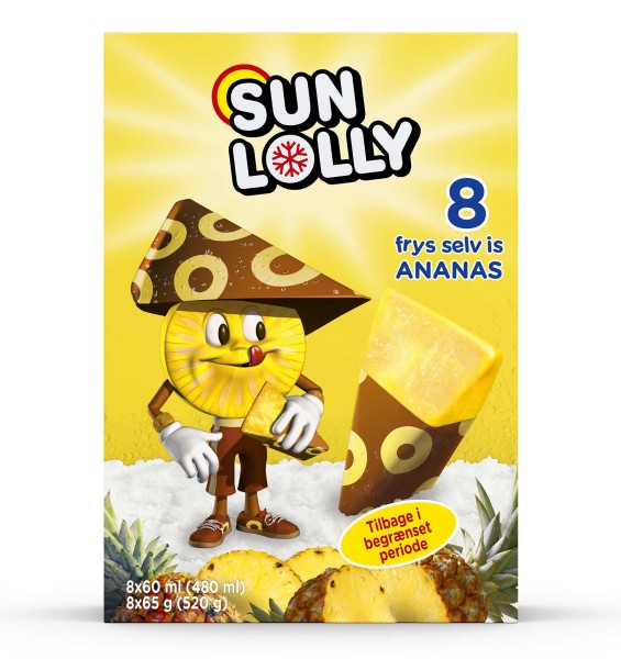 Sun Lolly Wassereis Ananas