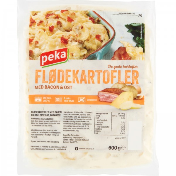 Peka Flødekartofler med Bacon & Ost