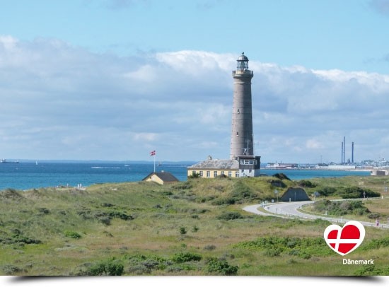 Postkarte "Leuchtturm in Skagen"