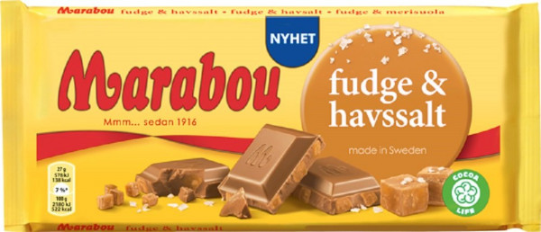 Marabou Fudge & Havssalt 185g