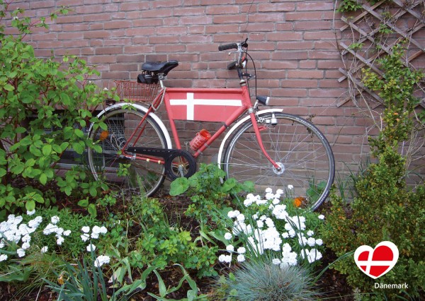 Postkarte "Fahrrad Det lille Hus“