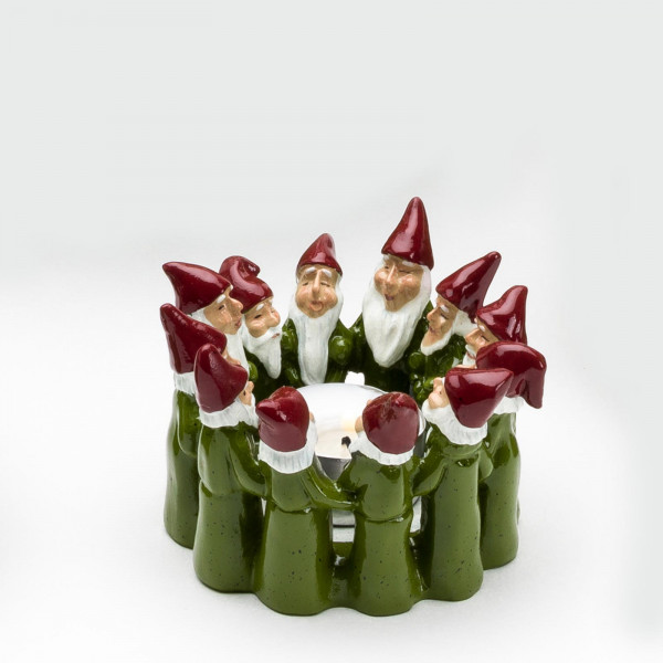Harvesttime Weihnachtsmann Teelichtring mini grün