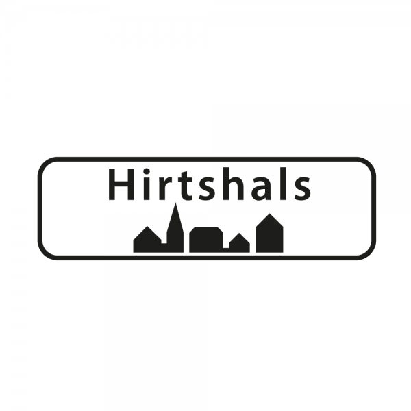 Aufkleber Ortsschild Hirtshals