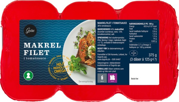 Gestus Makrelenfilet in Tomatensauce 3er Pack