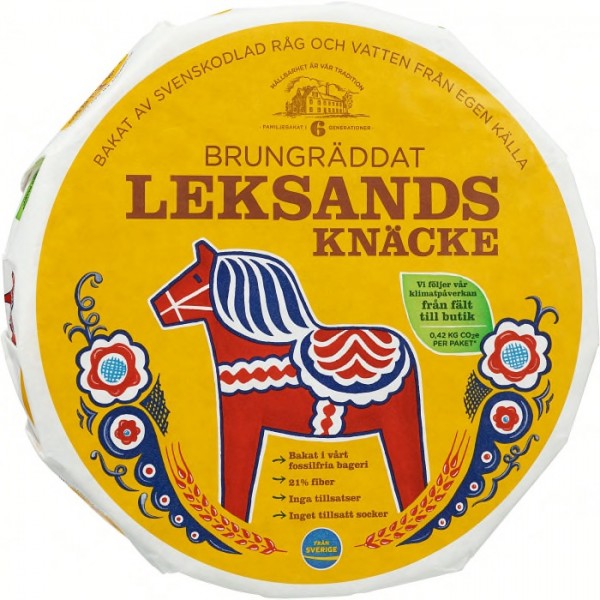 Leksands Knäckebrot braun gebacken Rund