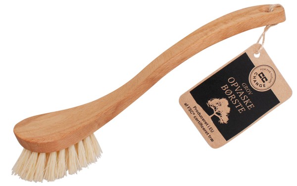 Spülbürste mit Naturfasern & Holzgriff