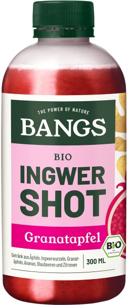 Bangs Bio Ingwer-Shot mit Granatapfel 300ml