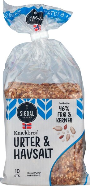 Sigdal Knækbrød Urter & Havsalt