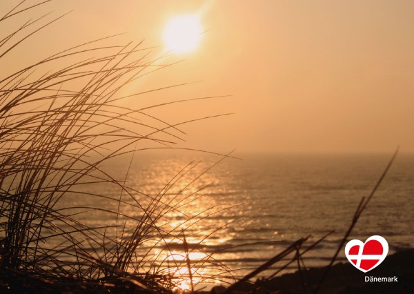 Postkarte "Sonnenuntergang an der Nordsee"