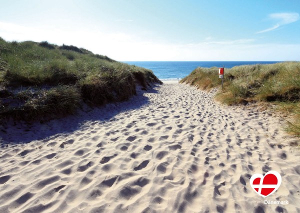 Postkarte "Weg zum Strand in Vester Husby"