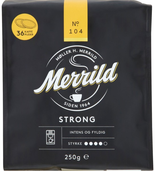 Merrild Strong 104 Kaffee Pads
