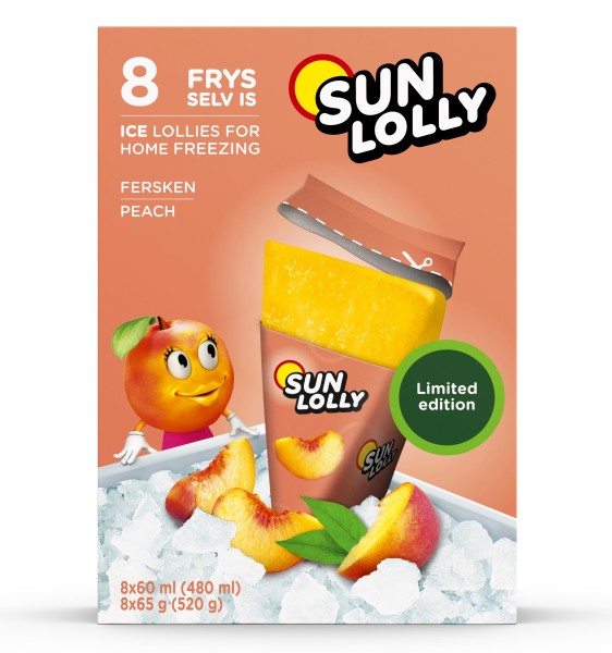 Sun Lolly Wassereis Pfirsich