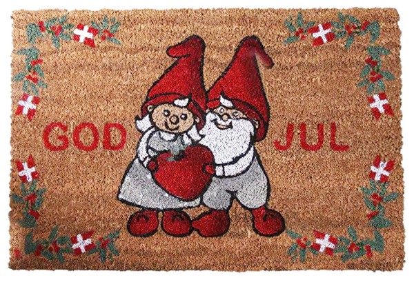 Fußmatte Wichtel "God Jul"