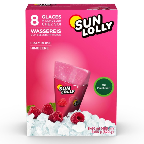 Sun Lolly Wassereis Himbeere