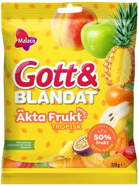 Malaco Gott & Blandat Äkta Frukt Tropisk