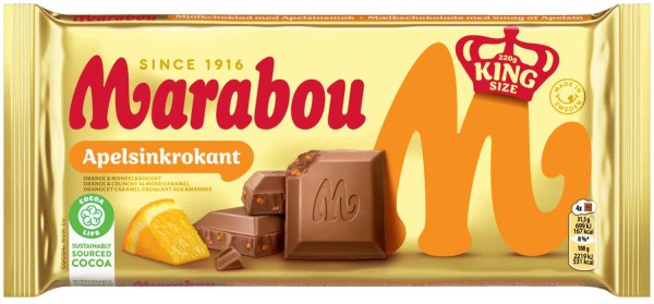 Marabou Apelsin Krokant 220g