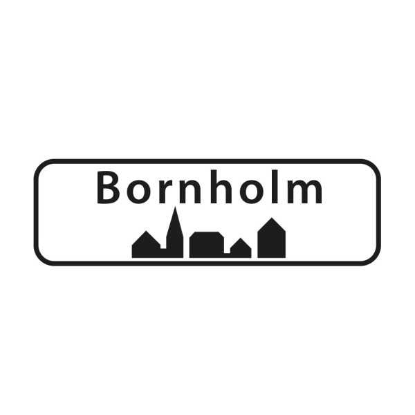Aufkleber Ortsschild Bornholm