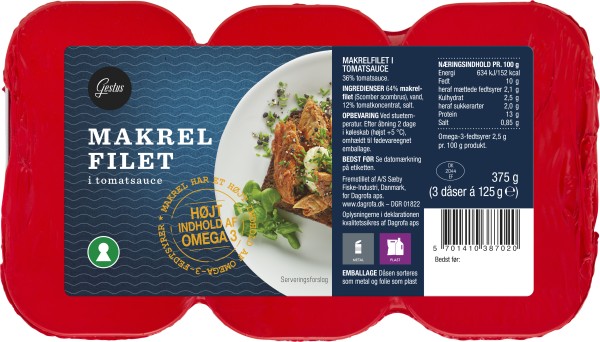 Gestus Makrelenfilet in Tomatensauce 3er Pack