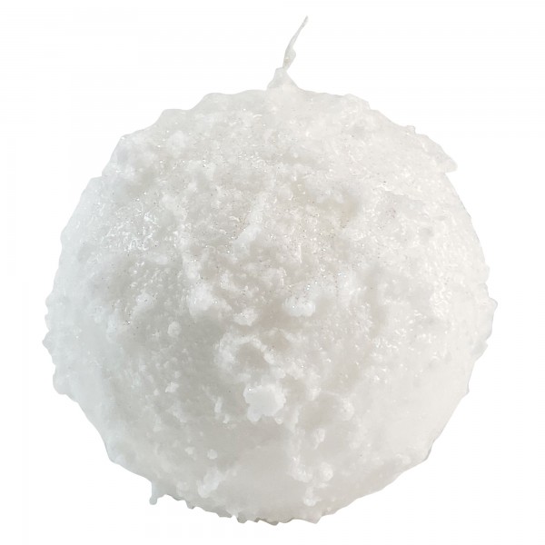 Kugelkerze Glitzer-Schneeball 10cm