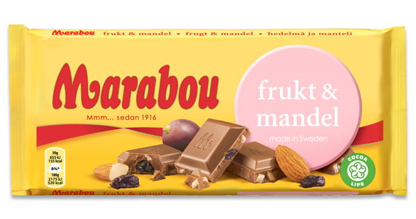 Marabou Frukt & Mandel 200g